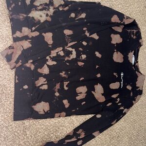Champion Black and Brown Tie-Dye Pullover